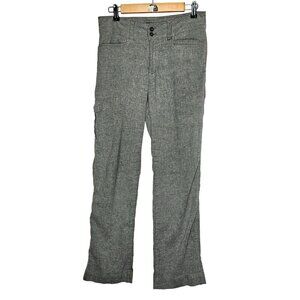 Womens REI Gray Cargo Pants Size 6 Hemp Blend Button‎ Zipper Closure Pockets